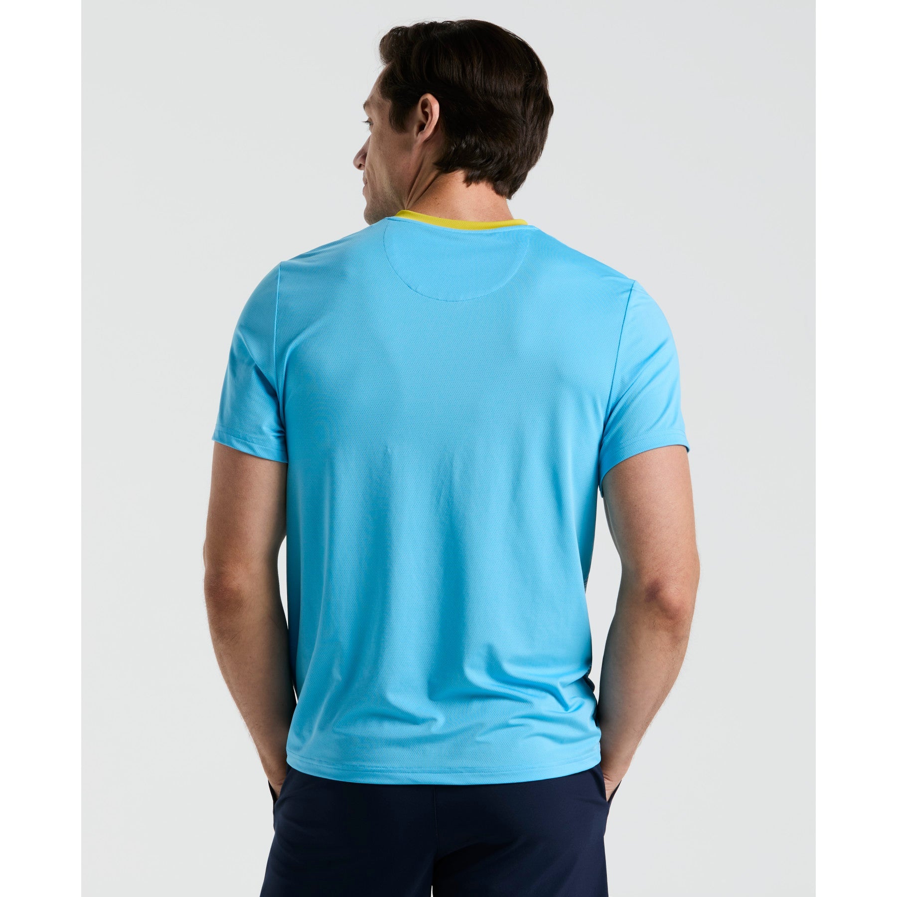 Original Penguin Performance Ventilated Ombre Tennis T-Shirt In Blue Grotto(Performance Ventilated Ombre Tennis T Shirt Blue O1ksf017gg 457)
