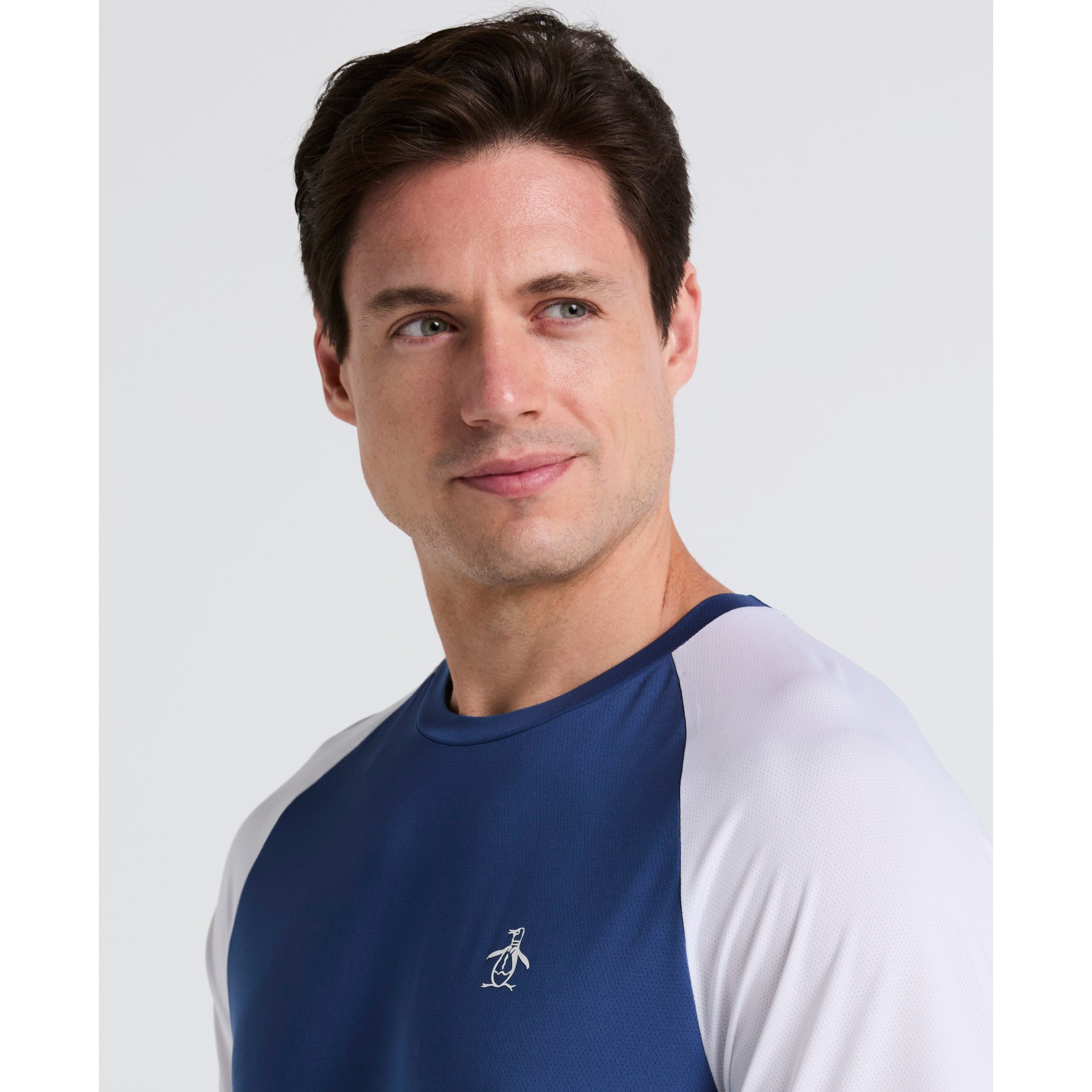 Original Penguin Blocked Performance Tennis T-Shirt In True Navy(Blocked Performance Tennis T Shirt Blue O1ksf015gg 416)