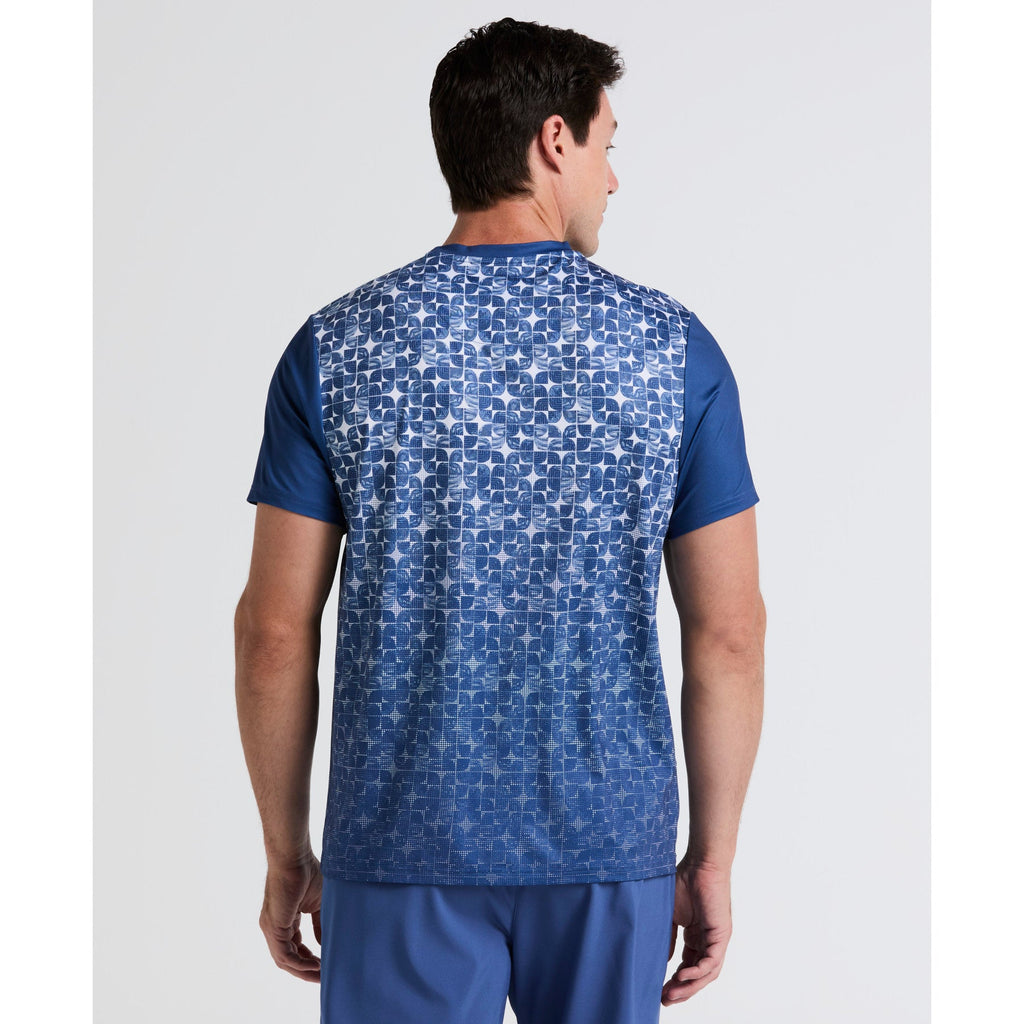 Original Penguin Blocked Graphic Performance Tennis T-Shirt In True Navy(Blocked Graphic Performance Tennis T Shirt Blue O1kff010gg 416)