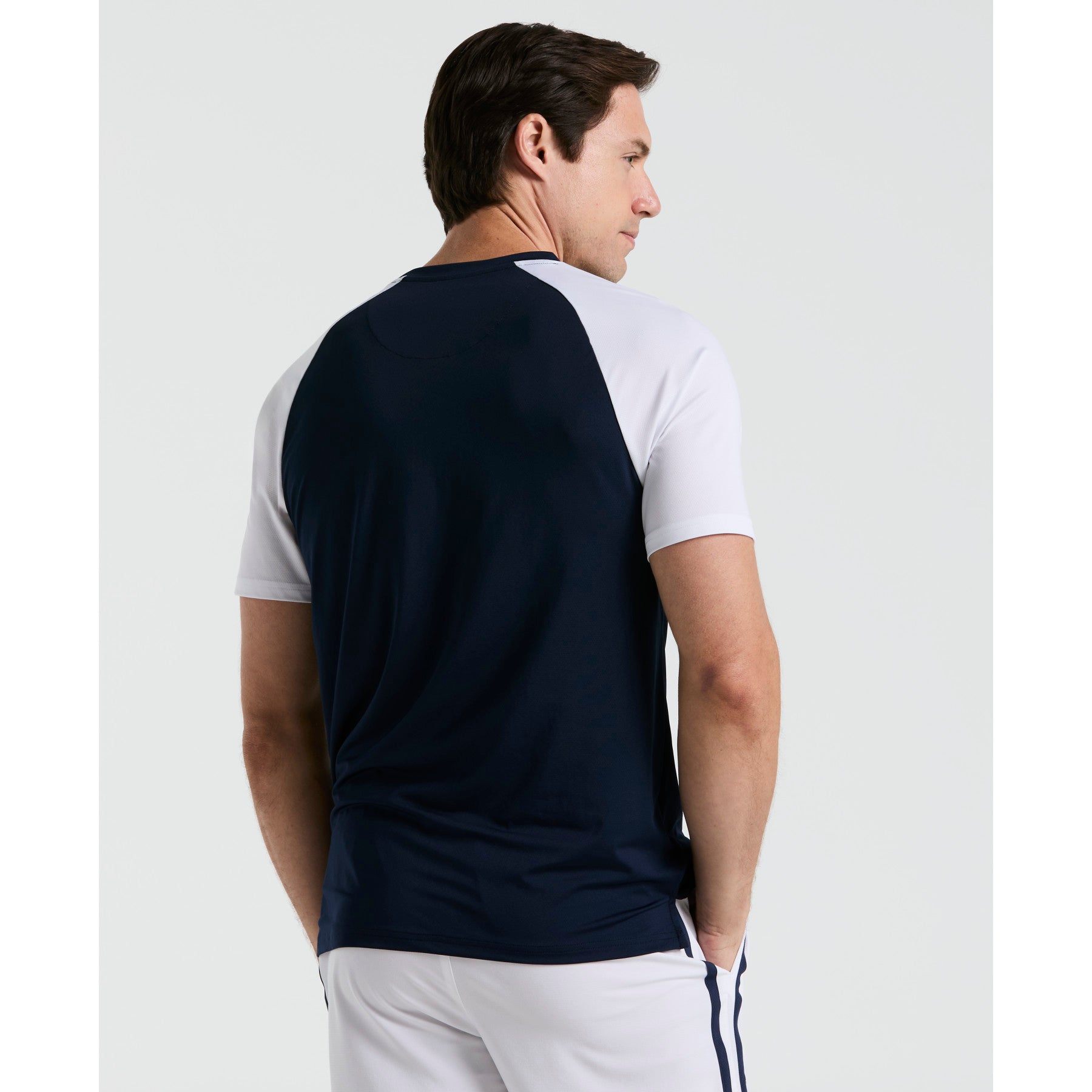 Original Penguin Blocked Performance Tennis T-Shirt In Black Iris(Blocked Performance Tennis T Shirt Blue O1ksf015gg 417)