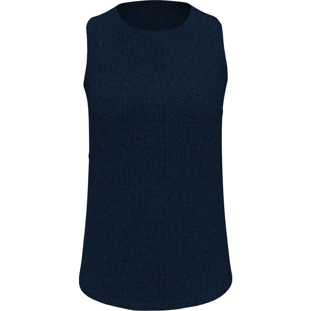 Original Penguin Women's Ribbed Tennis Tank Top In Black Iris(Ribbed Tennis Tank Top Blue O1kse016gg 417)