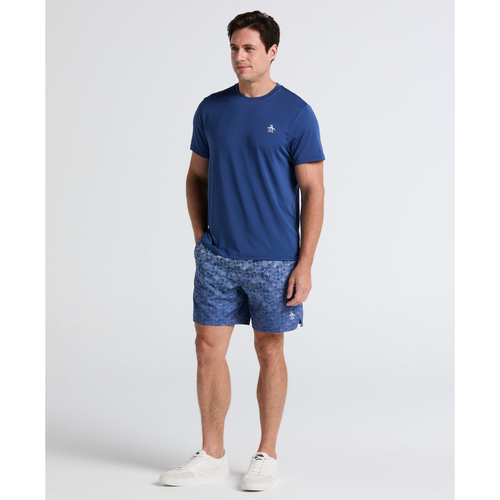 Original Penguin Graphic Print Performance Tennis Shorts In True Navy(Graphic Print Performance Tennis Shorts Blue O1bff001gg 416)